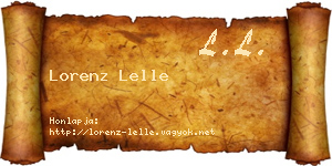 Lorenz Lelle névjegykártya